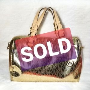 Michael Kors Metallic Duffel Bag